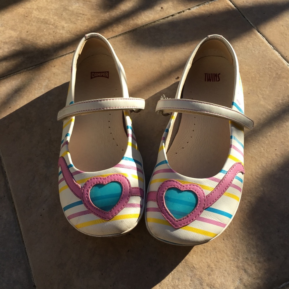 Camper girls Smooth leather twins glasses shoes